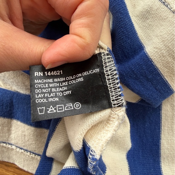 NLST Striped Cotton Tee Japanese Fabric Women’s Size Small - Picture 3 of 5